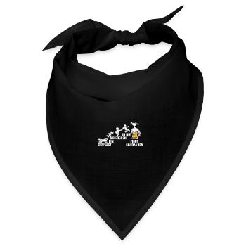 Gepflegt Ein Bierchen In Die Figut Schrauben - Bandana Dreieckstuch - Schwarz - Vorne