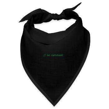 No comment Programming Informatik Geschenk - Bandana Dreieckstuch - Schwarz - Vorne