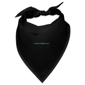 Handkäs mit Musik, bunt - Bandana Dreieckstuch - Schwarz - Vorne