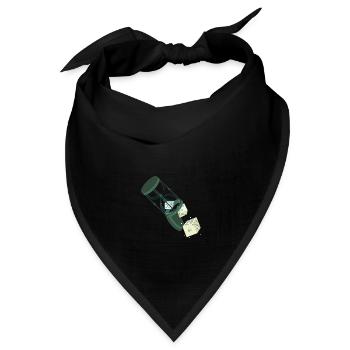 SPIEL MIT DER ZEIT - Bandana Dreieckstuch - Schwarz - Vorne