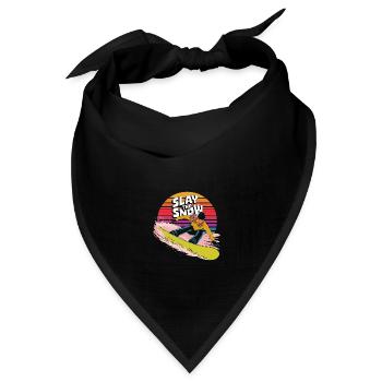Lege das Snow Snowboarder Design - Bandana Dreieckstuch - Schwarz - Vorne
