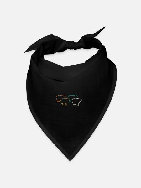 Schäfer Schaf - Bandana Dreieckstuch - Schwarz