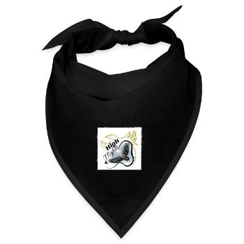 Stolzer Adleradler am Himmel - Bandana Dreieckstuch - Schwarz - Vorne