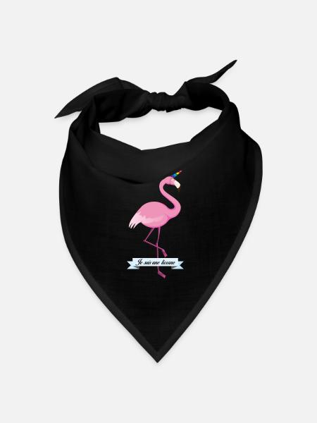 Ich bin ein Einhorn - Bandana Dreieckstuch - Schwarz