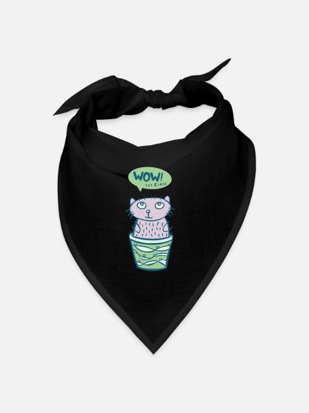 schoolcontest,cat,school - Bandana Dreieckstuch - Schwarz