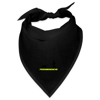 Personensuche Mantrailing Mann - Bandana Dreieckstuch - Schwarz - Vorne