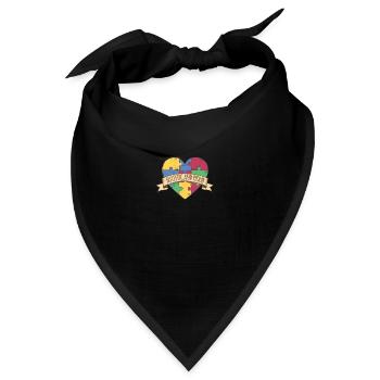 Autistic and proud - Bandana Dreieckstuch - Schwarz - Vorne