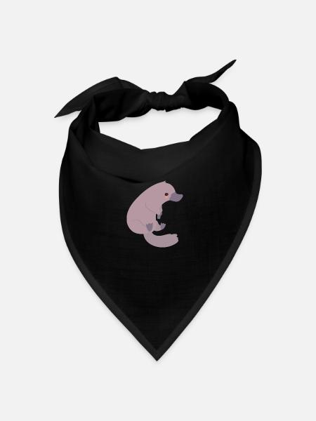 Schnabeltier - Bandana Dreieckstuch - Schwarz