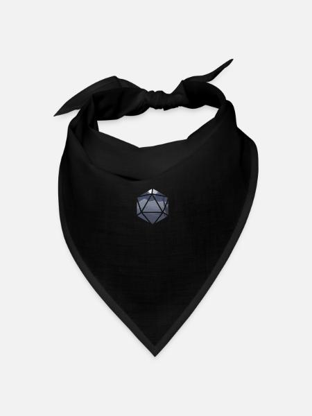 Mondschein Wald Würfel - Bandana Dreieckstuch - Schwarz