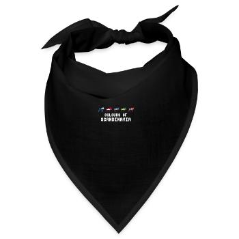 Colours of scandinavia - Skandinavien - Bandana Dreieckstuch - Schwarz - Vorne