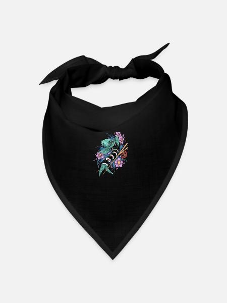 Sushi Koi japanische Fisch Essen asiatische Sushi Geschenk - Bandana Dreieckstuch - Schwarz