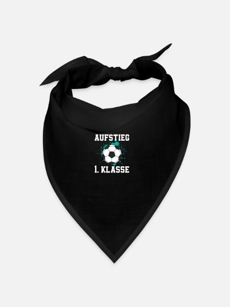 Erstklässler Einschulung Fußball - Bandana Dreieckstuch - Schwarz