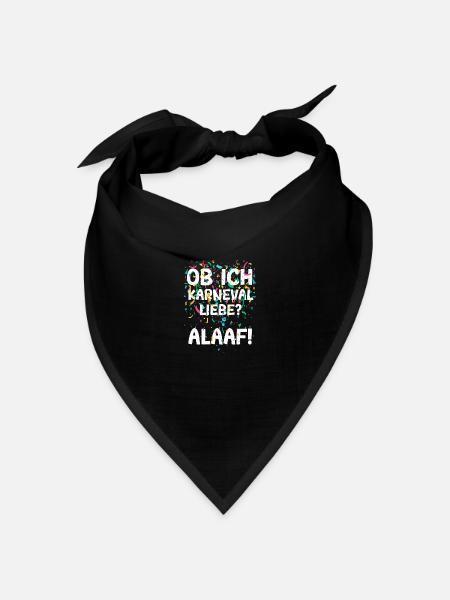 Ob ich Karneval Liebe Alaaf Fastnacht Konfetti - Bandana Dreieckstuch - Schwarz