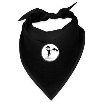 Bretonisches Geschenk - Bandana Dreieckstuch - Schwarz - Vorne