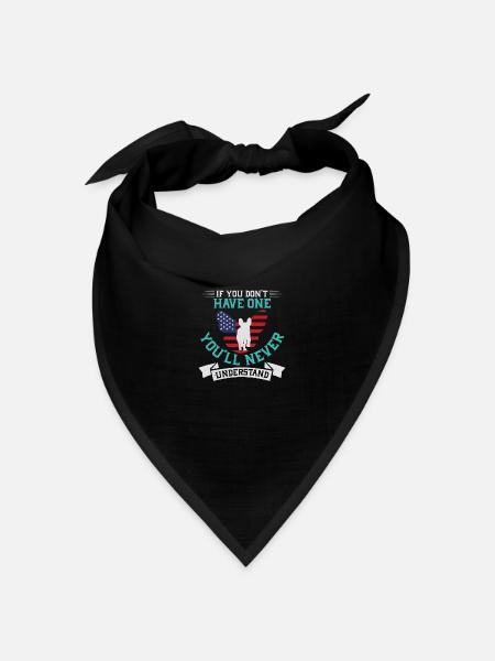 Französische Bulldogge. Hundesprüche Hund-Geschenk - Bandana Dreieckstuch - Schwarz