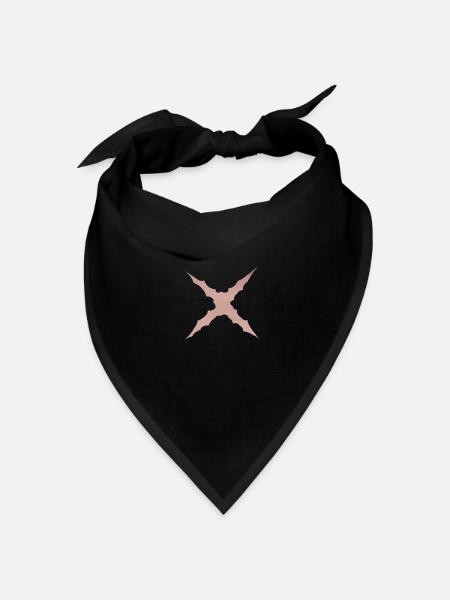 Ruffy Narbe - Bandana Dreieckstuch - Schwarz
