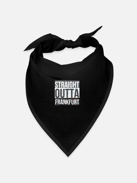 straight outta Frankfurt pic - Bandana Dreieckstuch - Schwarz