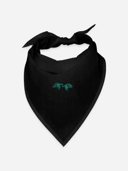 Maori-Schildkrötenpaar Polynesisches Tribal Tattoo - Bandana Dreieckstuch - Schwarz