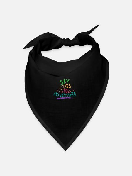 Travel Say Yes To Adventure Traveller Camper Gift - Bandana Dreieckstuch - Schwarz