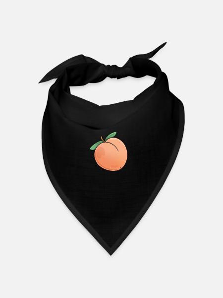 Pfirsich - Bandana Dreieckstuch - Schwarz
