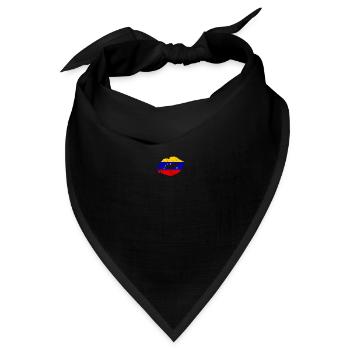 Venezuela Flaggenland Ureinwohner Abstammung Venezolanisch - Bandana Dreieckstuch - Schwarz - Vorne