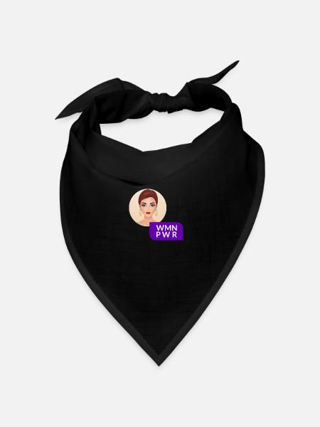 WMN PWR - Weibliches Gesicht - 01 - Bandana Dreieckstuch - Schwarz
