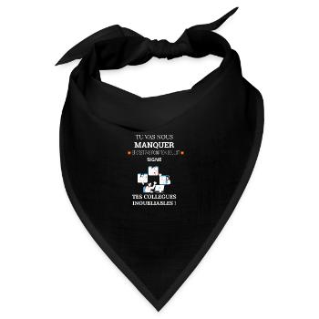 Kollege Abschied Humor - Bandana Dreieckstuch - Schwarz - Vorne