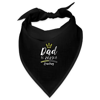 Dad 2025 Loading Papa Baby - Bandana Dreieckstuch - Schwarz - Vorne