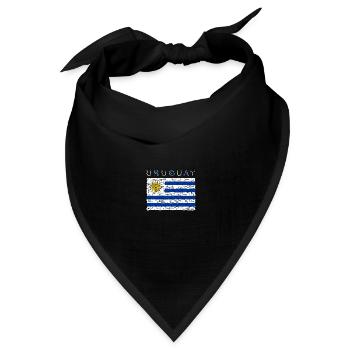Uruguay Flagge - Bandana Dreieckstuch - Schwarz - Vorne