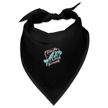 Ich liebe Manatees, Dugongs. Farbenfrohes Design - Bandana Dreieckstuch - Schwarz - Vorne