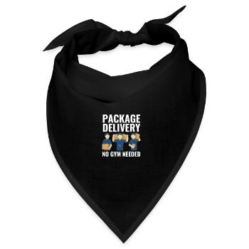 Postbote Postbotin Post Briefträger - Bandana Dreieckstuch - Schwarz - Vorne