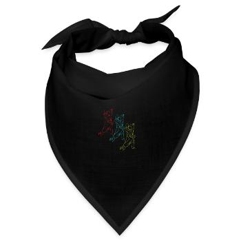 Walzer Paartanz - Bandana Dreieckstuch - Schwarz - Vorne
