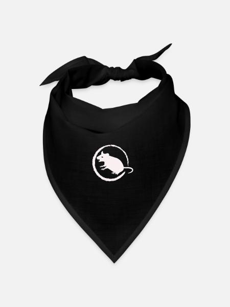 gefährliche Ratte - Nagetier - Bandana Dreieckstuch - Schwarz