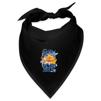 Garfield Mit Odie Follow My Lead - Bandana Dreieckstuch - Schwarz - Vorne