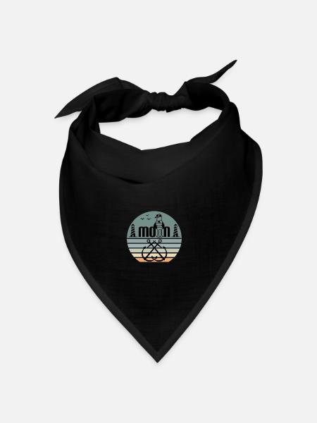 Moin mit Möwen dem Leuchtturm und Anker Moin - Bandana Dreieckstuch - Schwarz