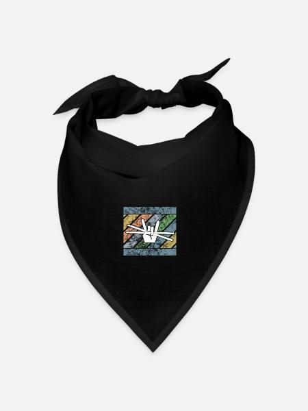 Drummer Drumsticks Schlagzeug Design - Bandana Dreieckstuch - Schwarz