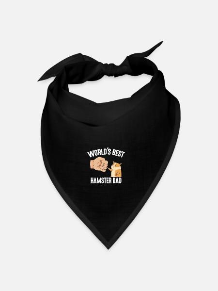 World's Best Hamster Dad Hamsterkostüm für - Bandana Dreieckstuch - Schwarz
