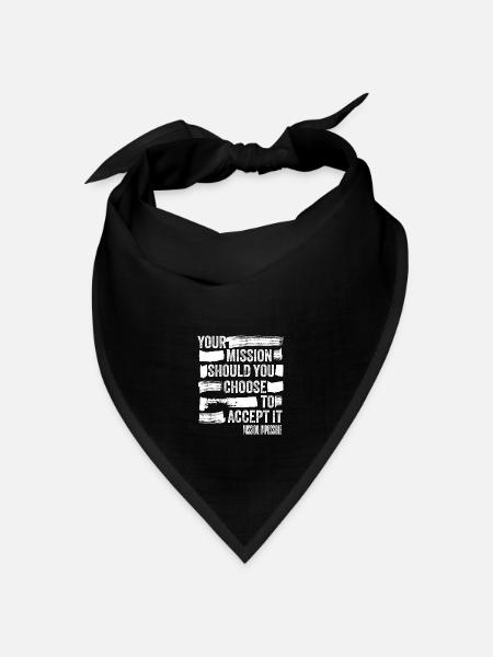 Mission Impossible The Final Reckoning Zitat Weiß - Bandana Dreieckstuch - Schwarz