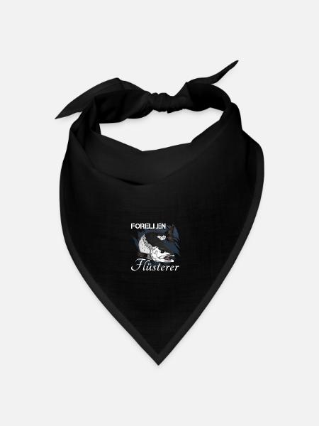 Forellen Flüsterer - Bandana Dreieckstuch - Schwarz