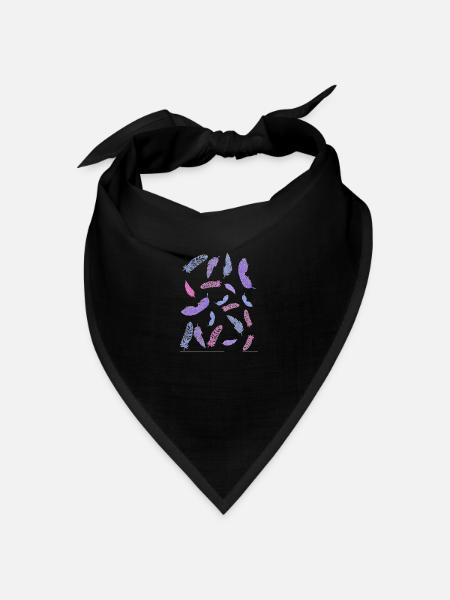 bi federn - Bandana Dreieckstuch - Schwarz