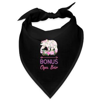 Bonus Opa Bär Bonus Opa Bär Geschenk - Bandana Dreieckstuch - Schwarz - Vorne