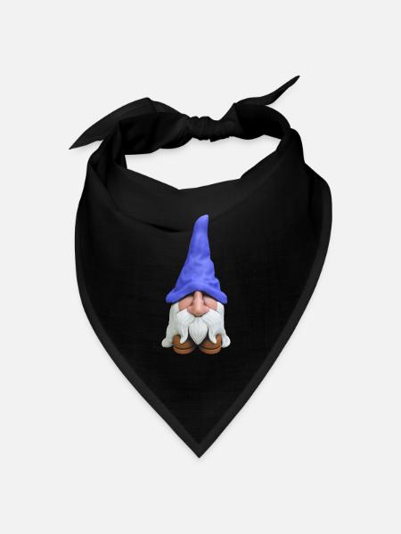 Weihnachten Lustige Gnome - Bandana Dreieckstuch - Schwarz