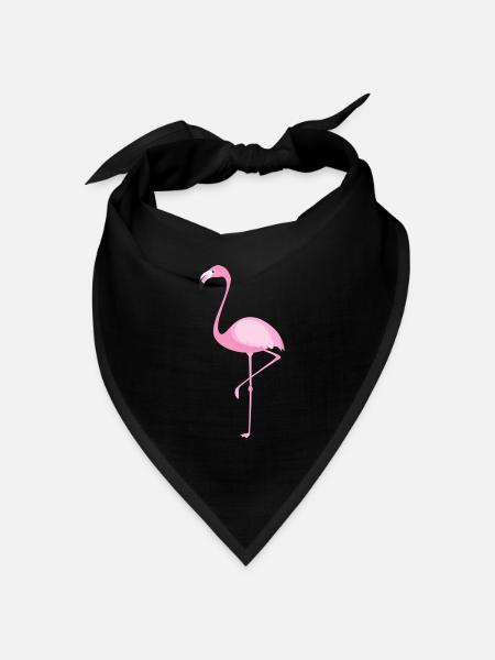 Flamingo - Bandana Dreieckstuch - Schwarz