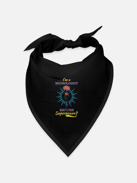 Neuron Wissenschaft Gehirn Neurologie Arzt - Bandana Dreieckstuch - Schwarz