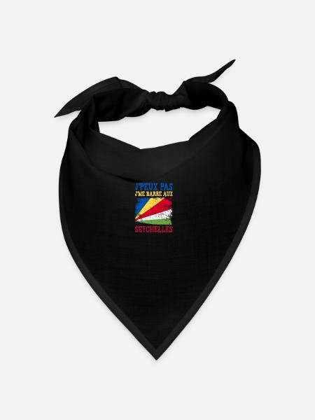 Ich kann nicht auf die Seychellen - Bandana Dreieckstuch - Schwarz