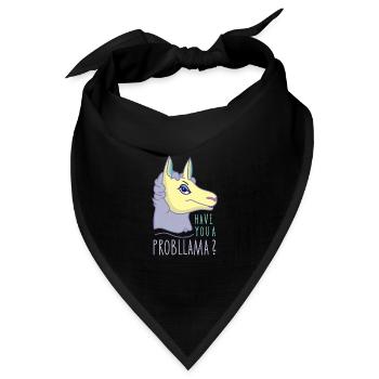 Lustiges Lama mit Spruch - Bandana Dreieckstuch - Schwarz - Vorne