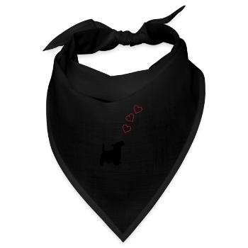 little dog - Bandana Dreieckstuch - Schwarz - Vorne