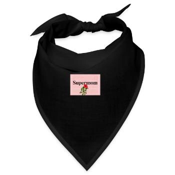 Supermom Mother s Day - Bandana Dreieckstuch - Schwarz - Vorne