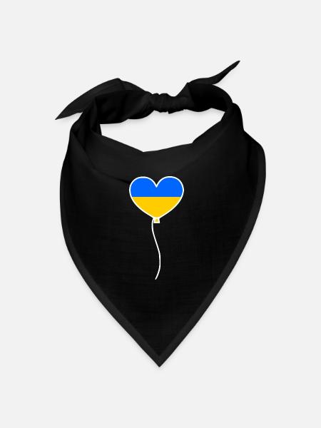 Ukraine - Bandana Dreieckstuch - Schwarz