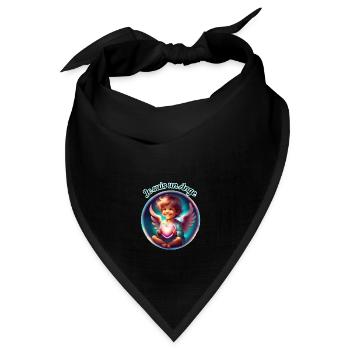 Ich bin ein Engel - Bandana Dreieckstuch - Schwarz - Vorne